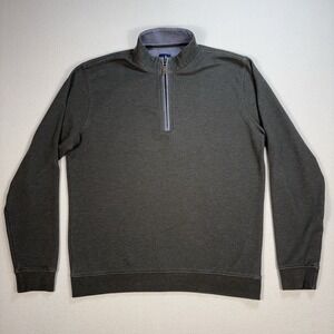 Johnnie-O Sully 1/4 Zip Men's M Pine Gray Soft Stretch Golf JMKO1460